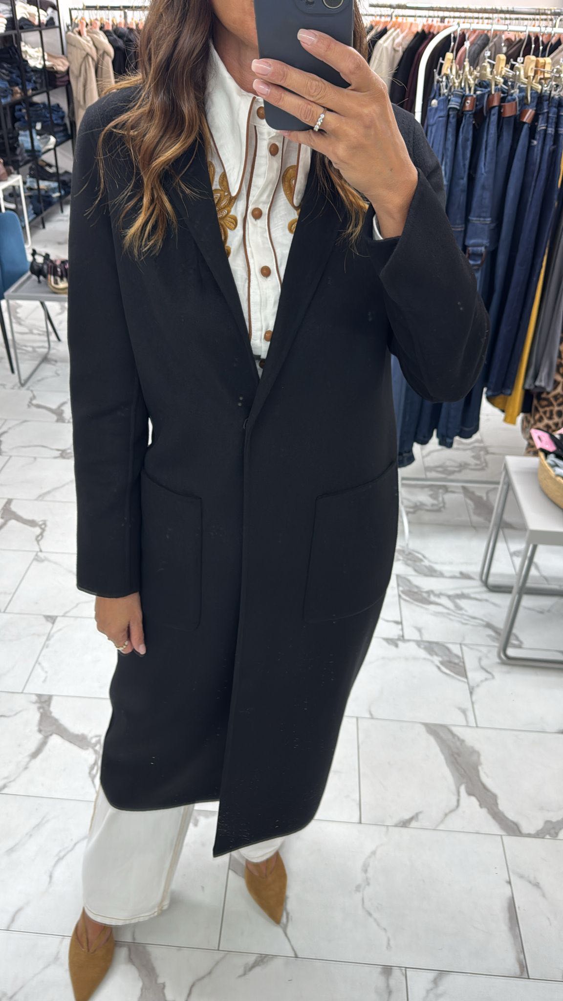 CAPPOTTO HAND MADE LUNGO MONOPETTO NERO