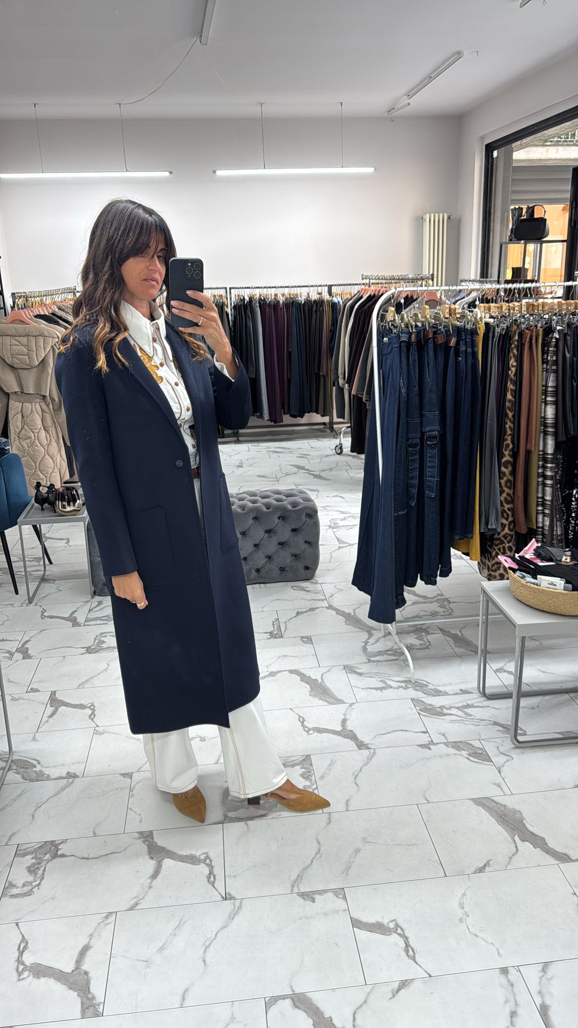 CAPPOTTO HAND MADE LUNGO MONOPETTO BLU