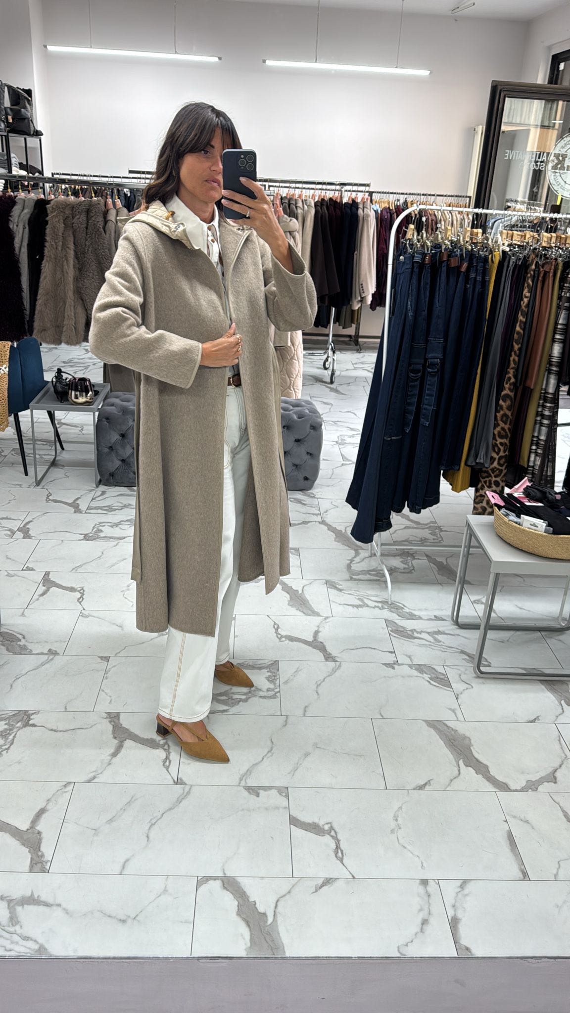 CAPPOTTO CON CAPPUCCIO SABBIA