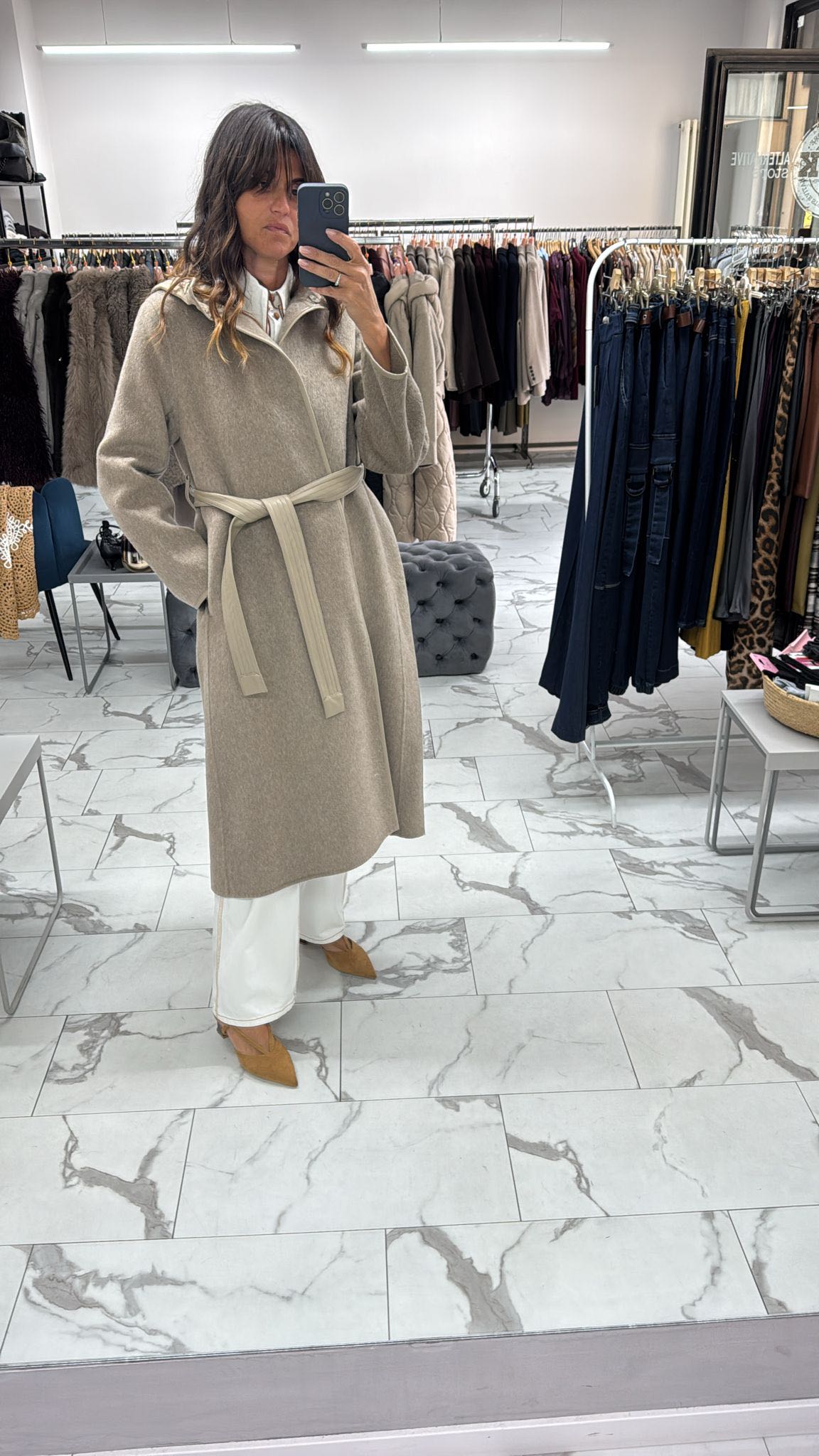 CAPPOTTO CON CAPPUCCIO SABBIA