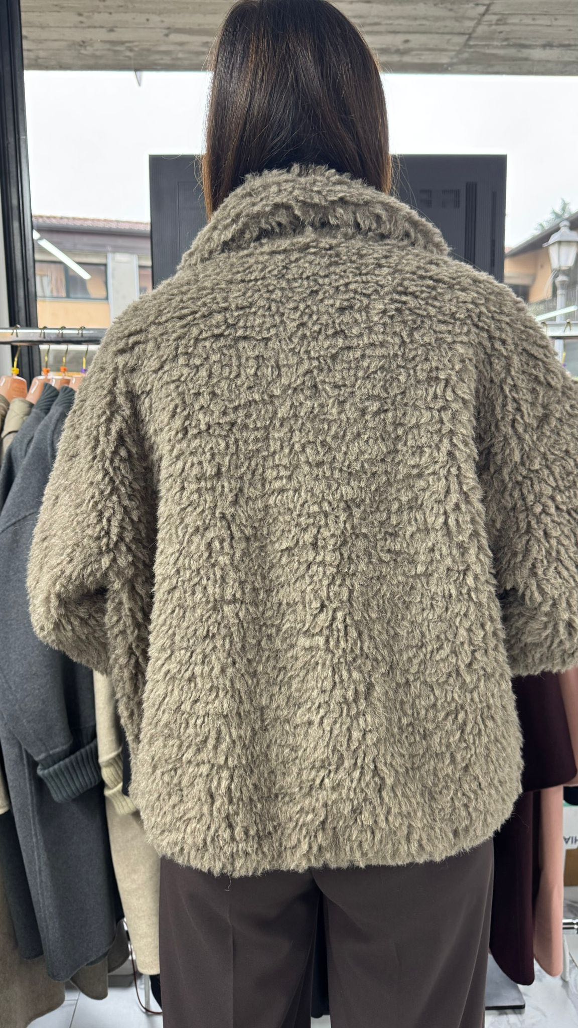 GIACCA ECOPELLICCIA ZIP TORTORA