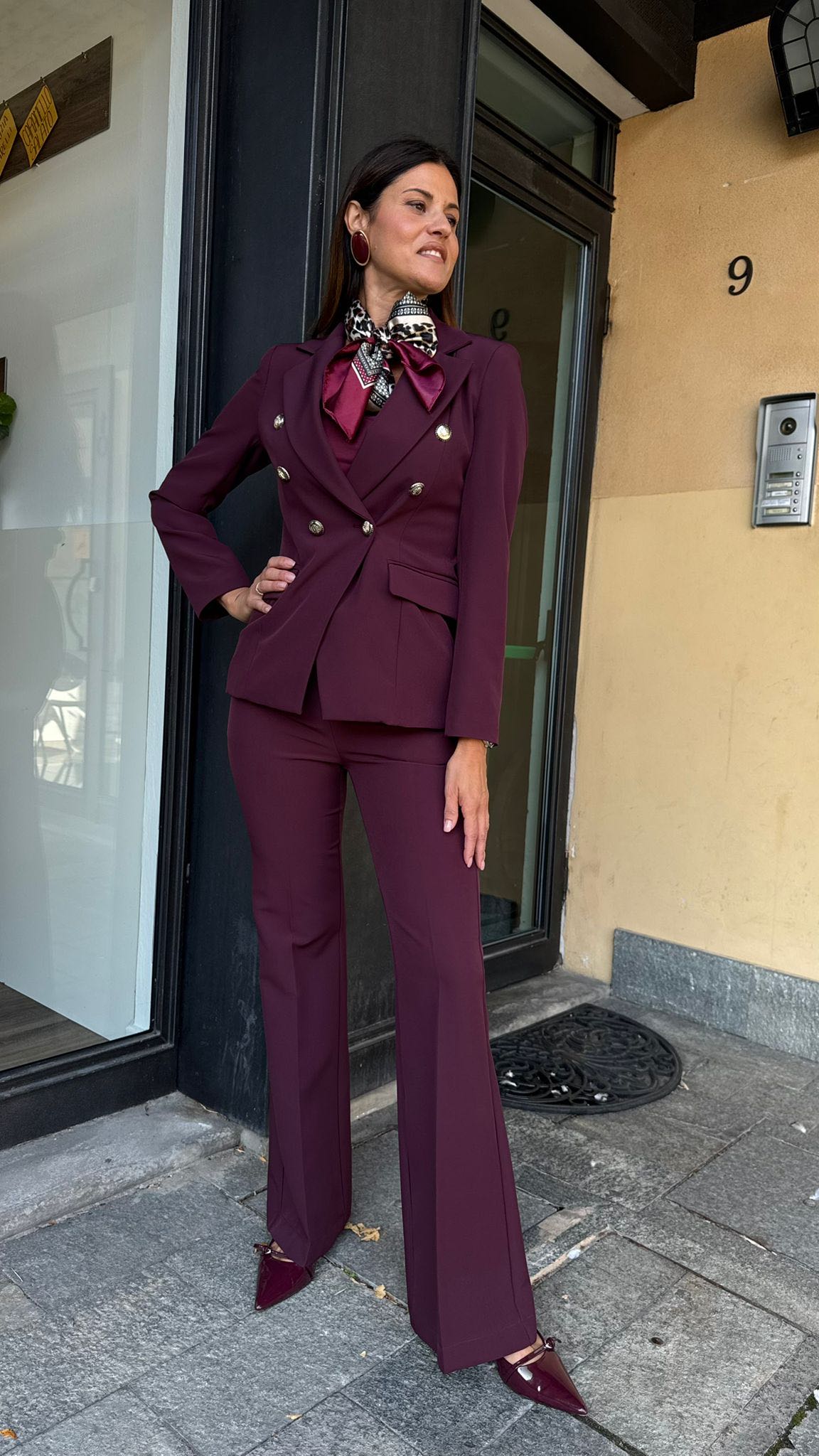 PANTALONE TULIPANO BORDEAUX