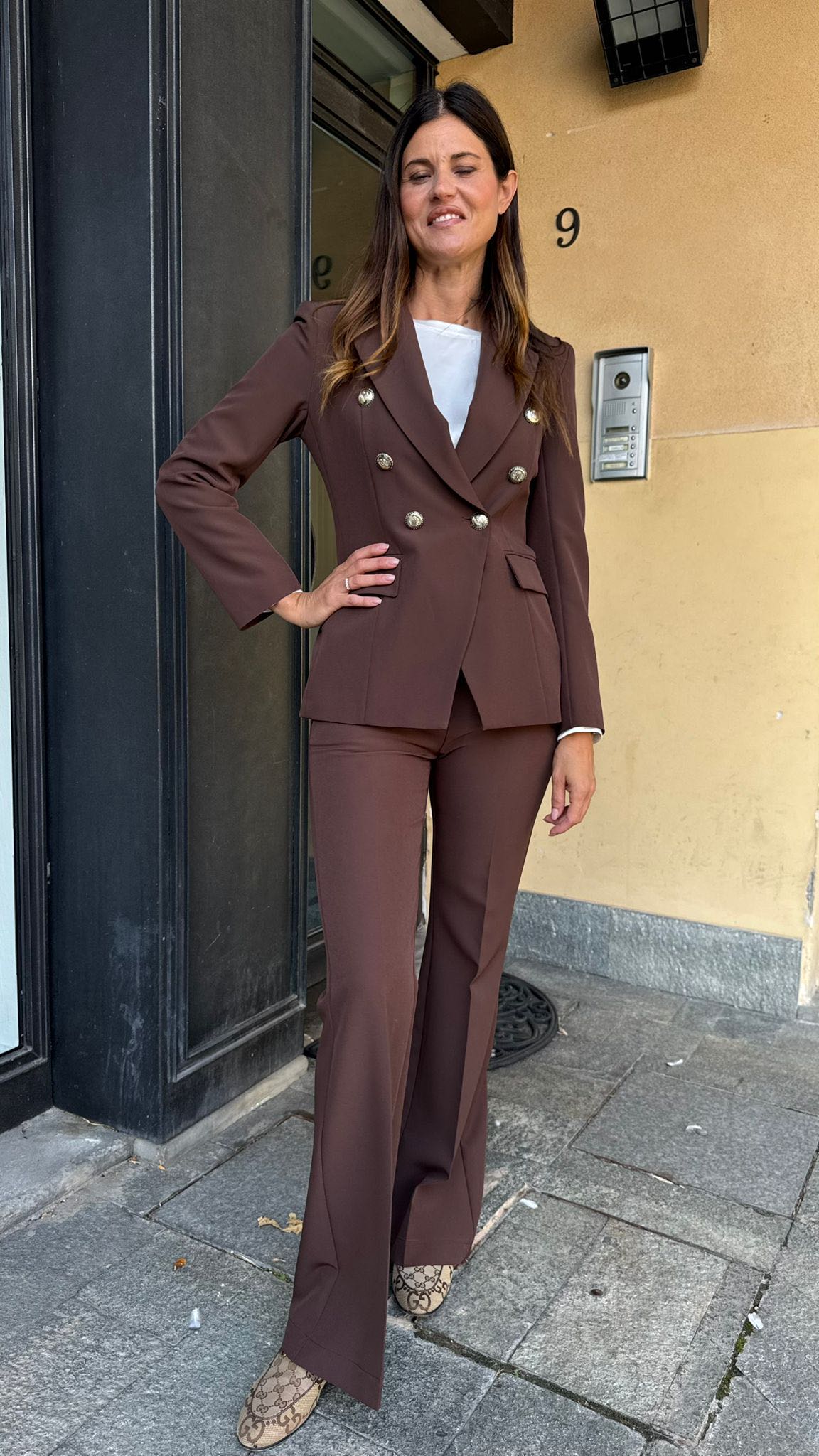 PANTALONE TULIPANO CIOCCOLATO