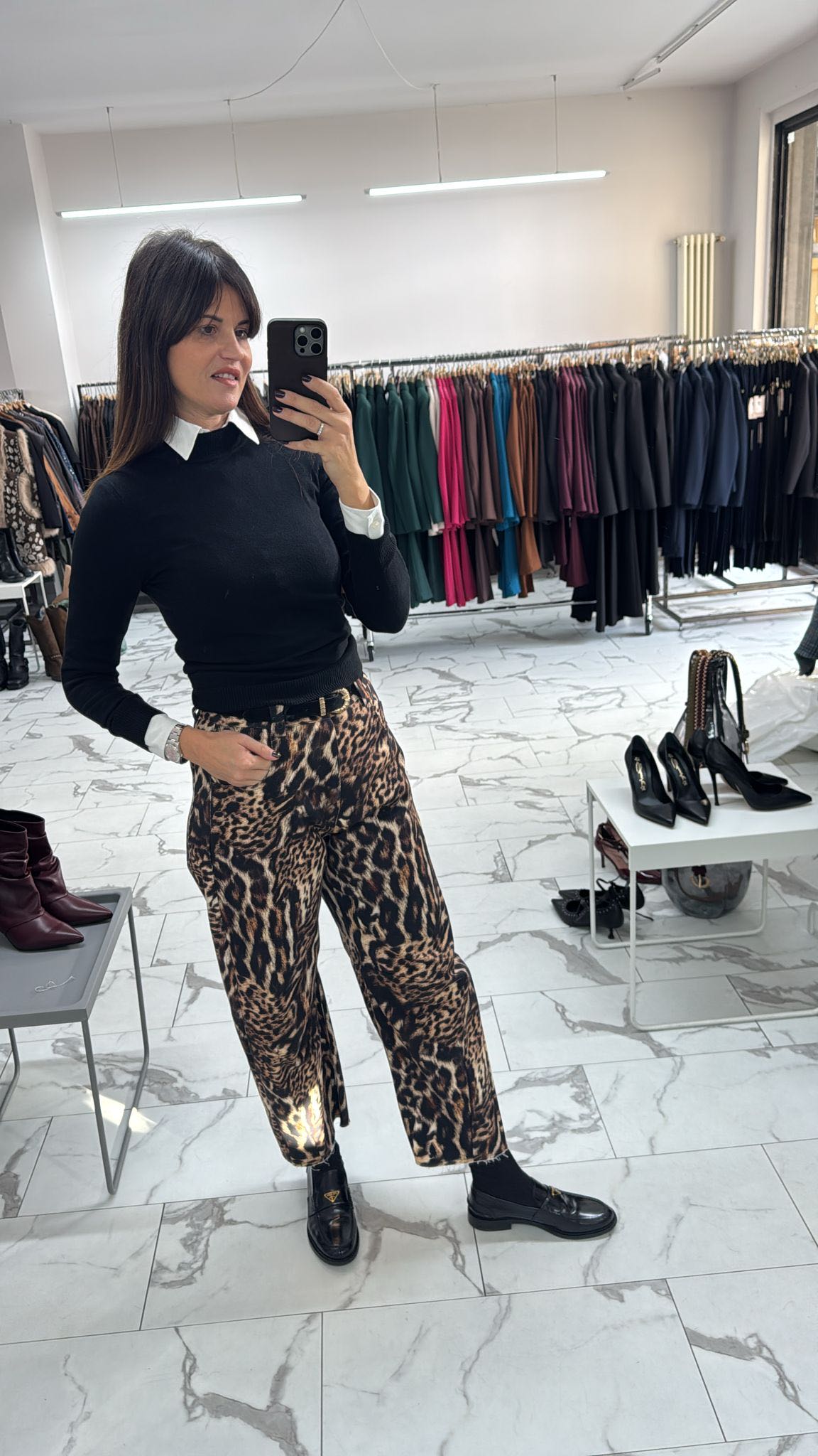 JEANS MACULATO SCURO