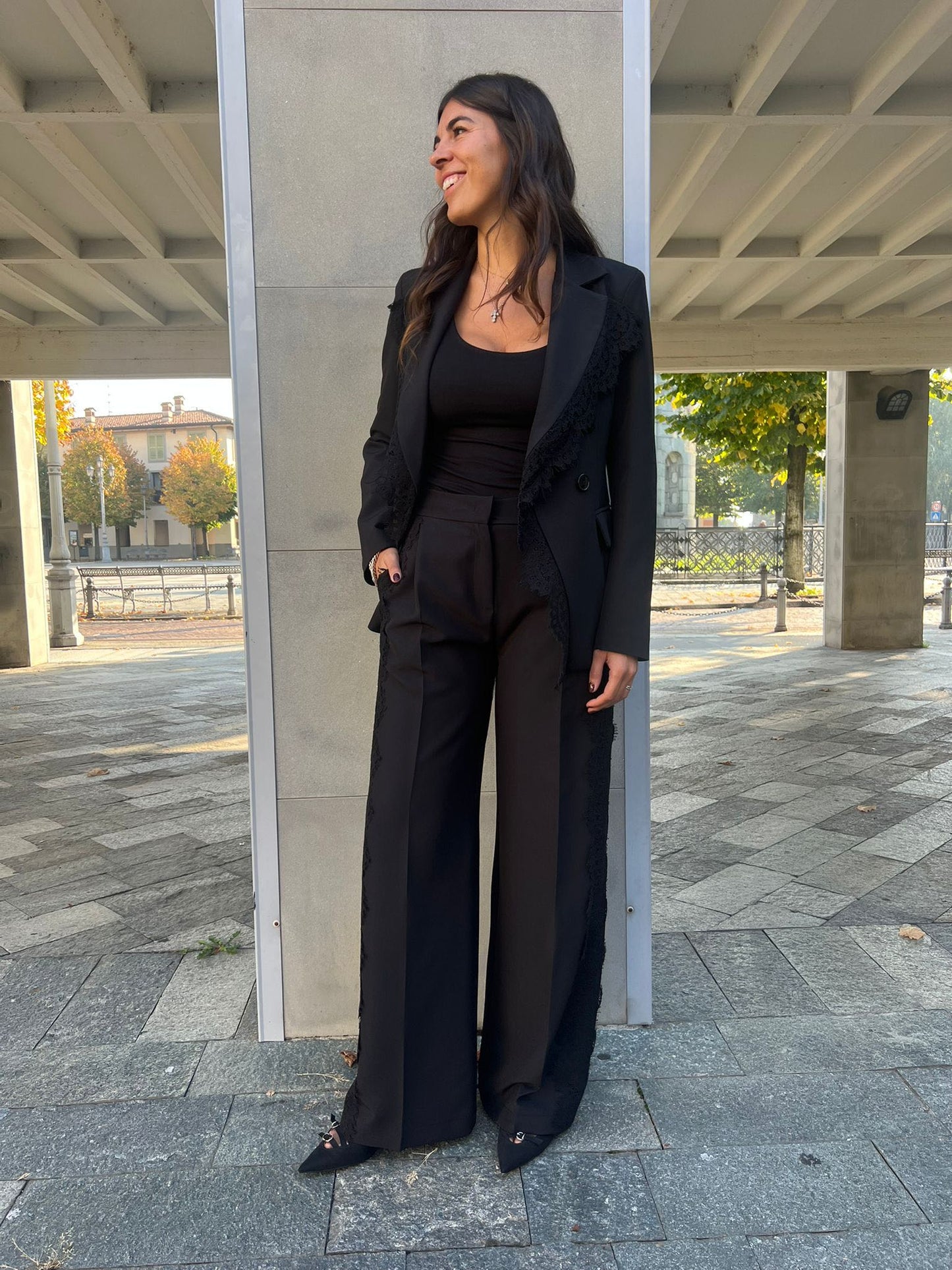 PANTALONE PALAZZO PIZZO