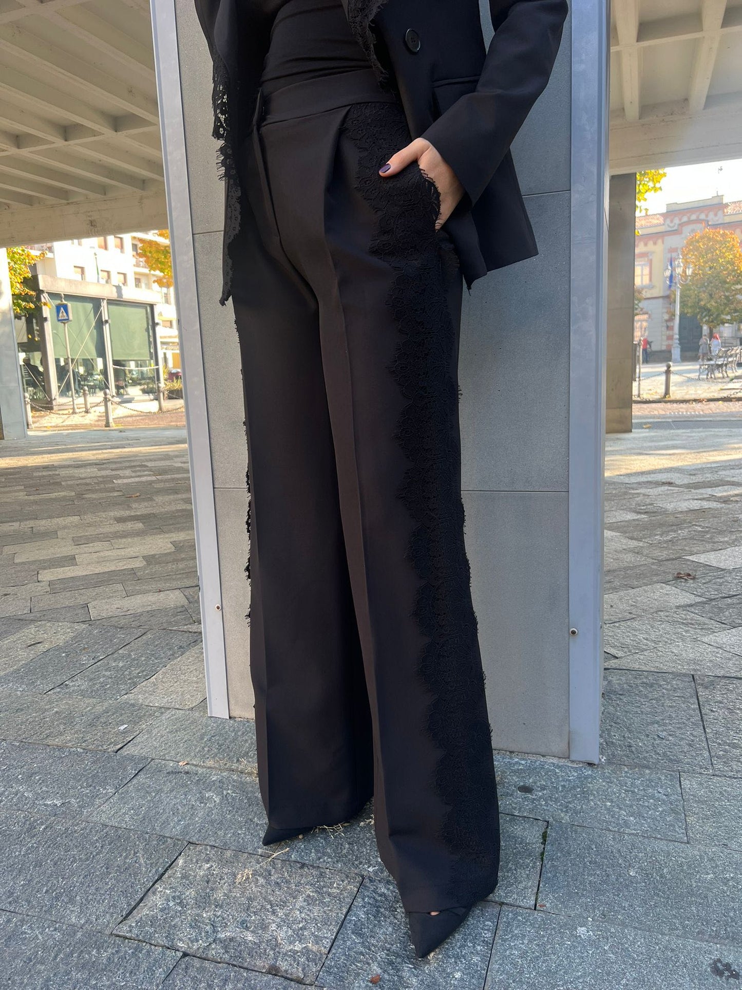 PANTALONE PALAZZO PIZZO