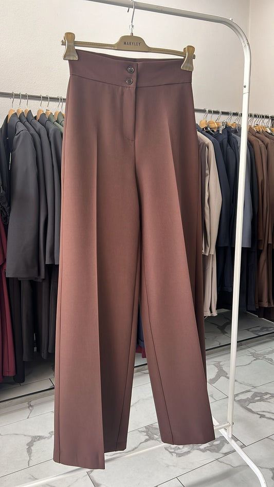 PANTALONE PALAZZO TECNICO CIOCCOLATO