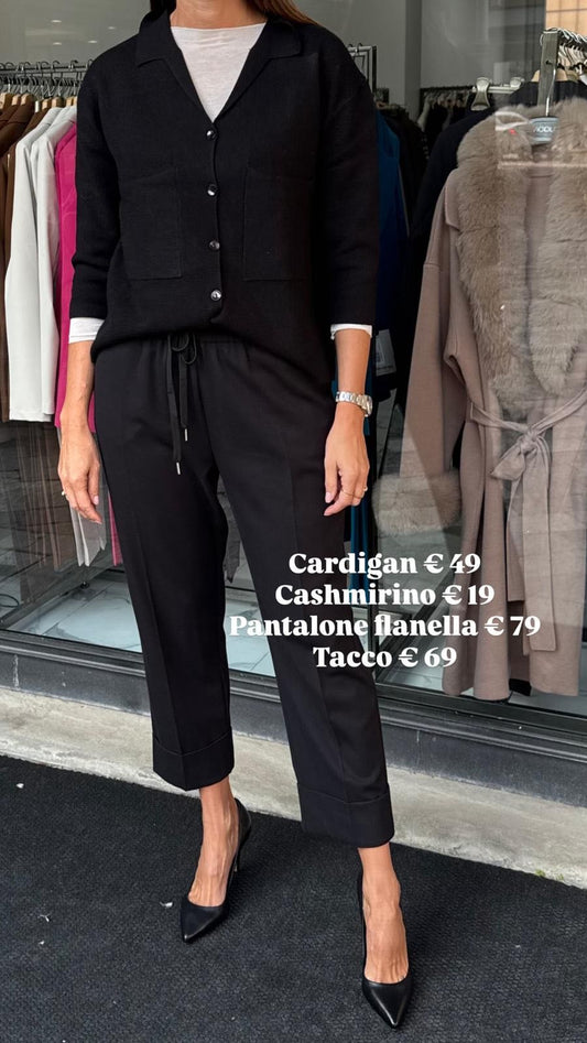 PANTALONE FLANELLA NERO