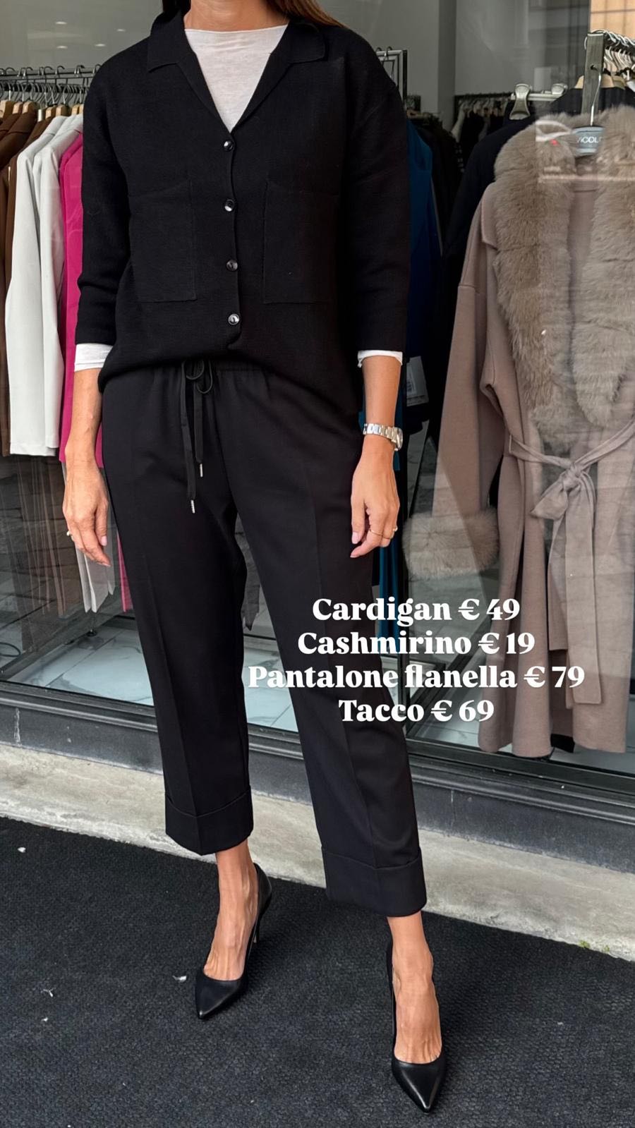 PANTALONE ALBA FLANELLA NERO