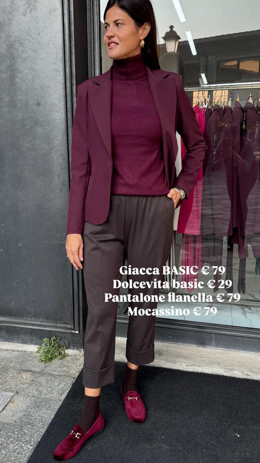 PANTALONE FLANELLA MARRONE