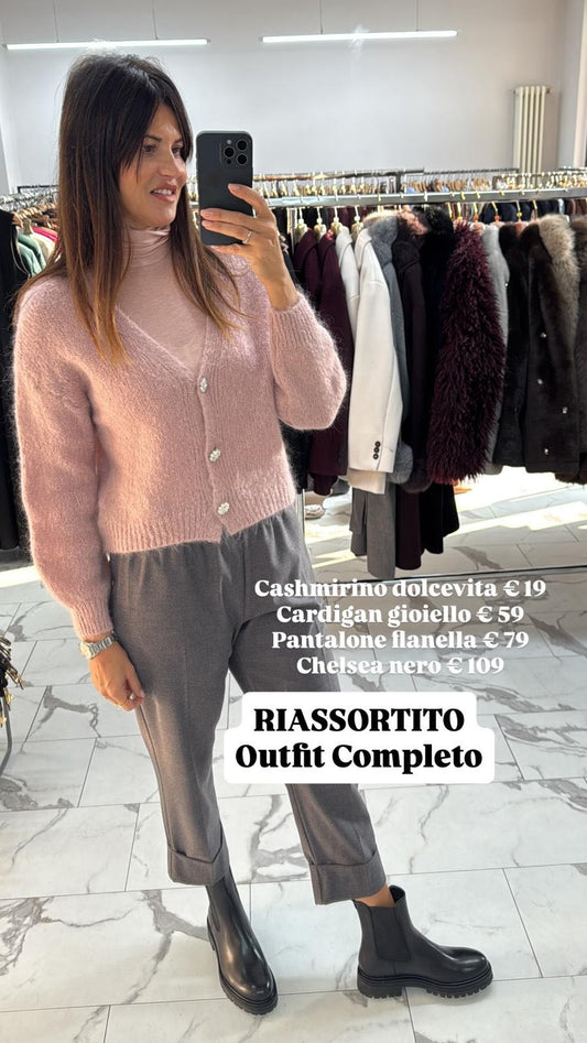PANTALONE FLANELLA GRIGIO