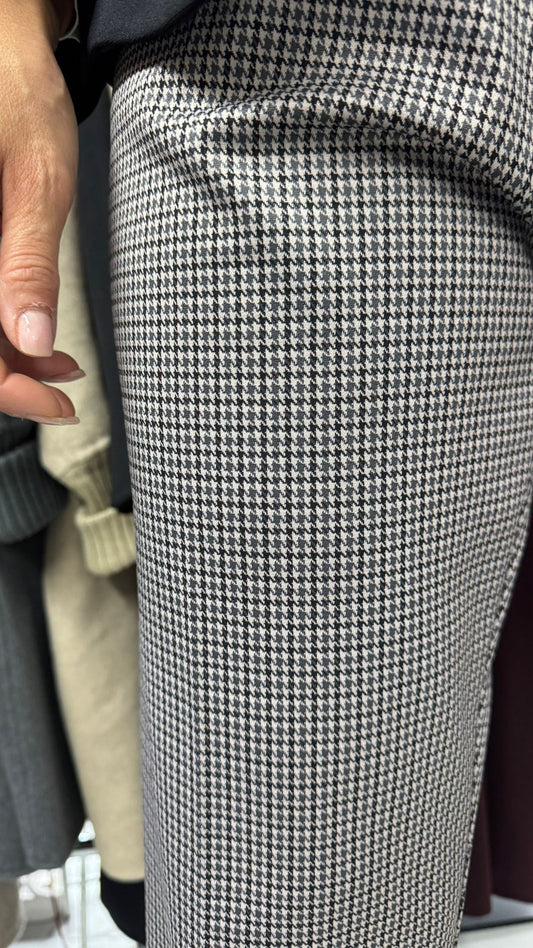 PANTALONE PIED DE POULE GRIGIO