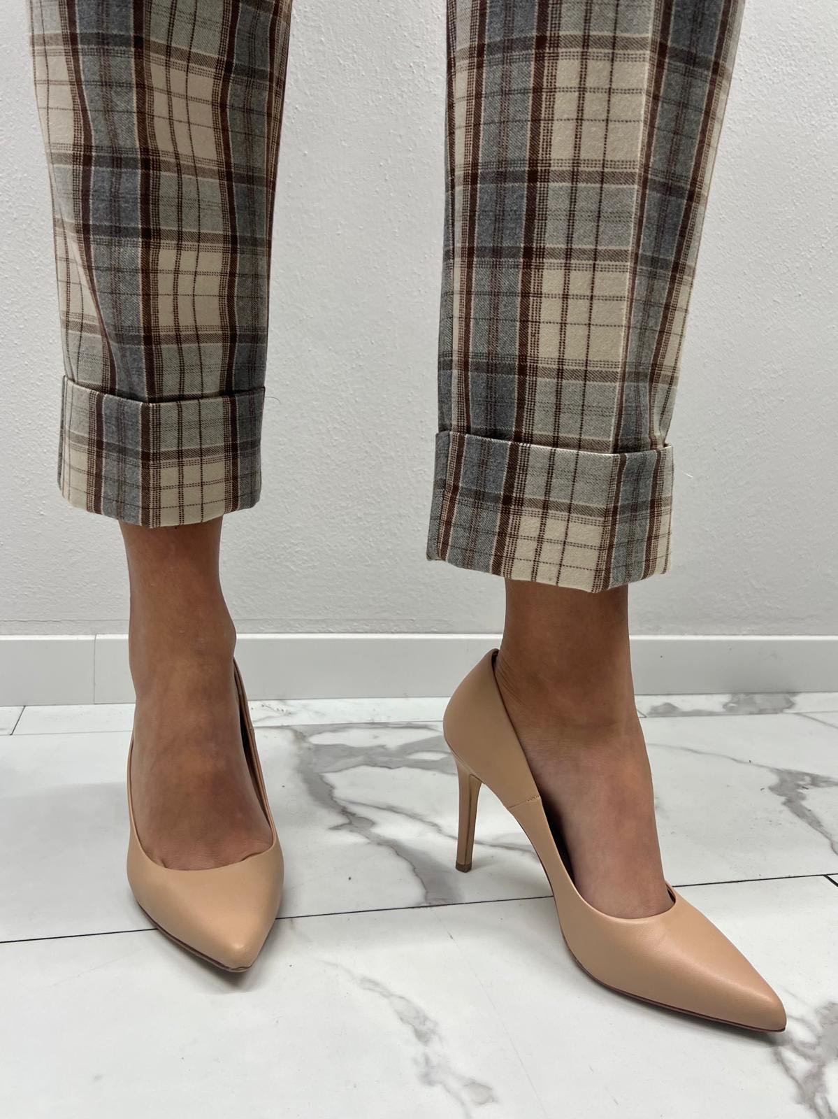 PANTALONE PRINCIPE DI GALLES PANNA GRIGIO
