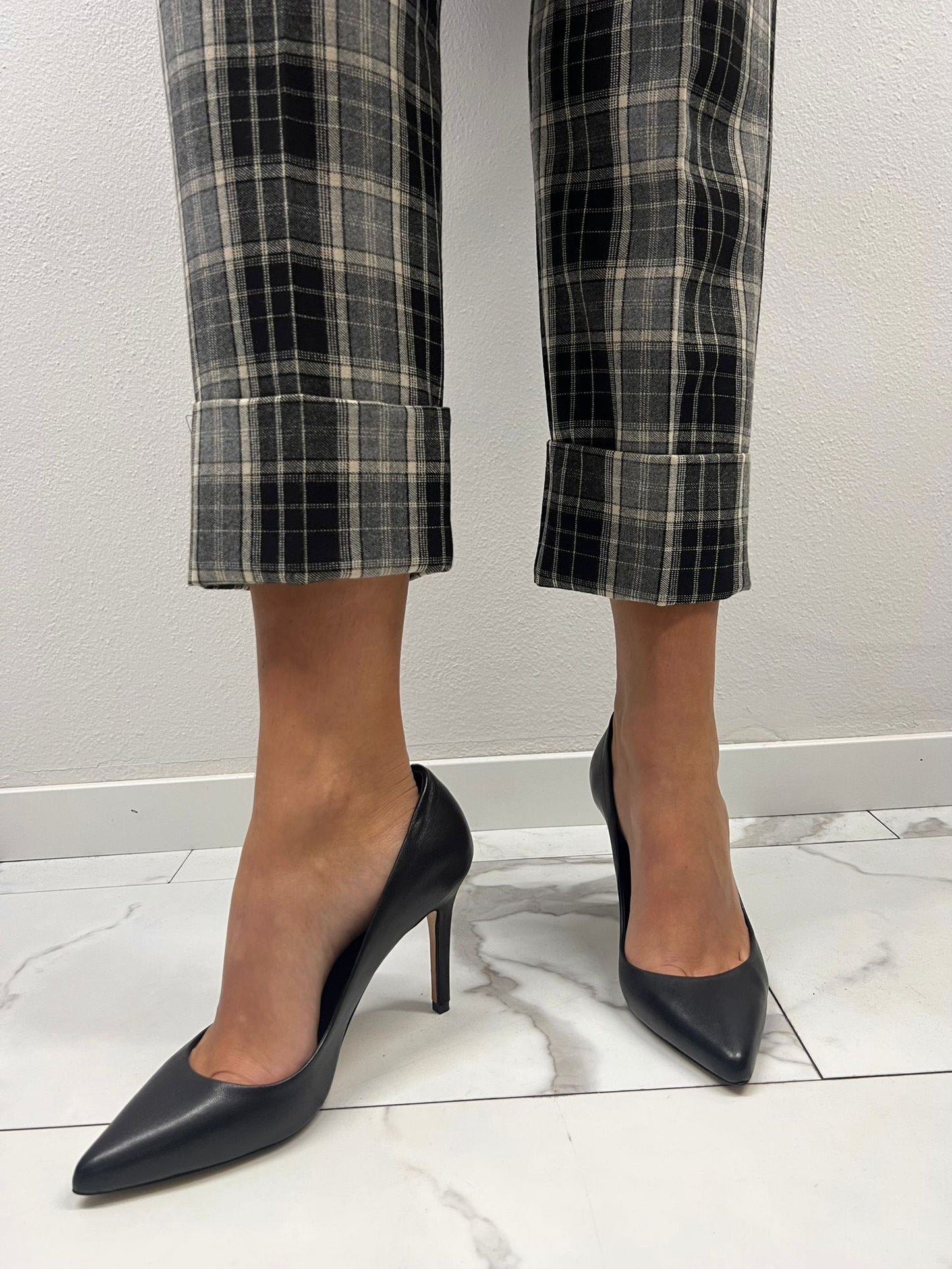 PANTALONE PRINCIPE DI GALLES NERO E GRIGIO