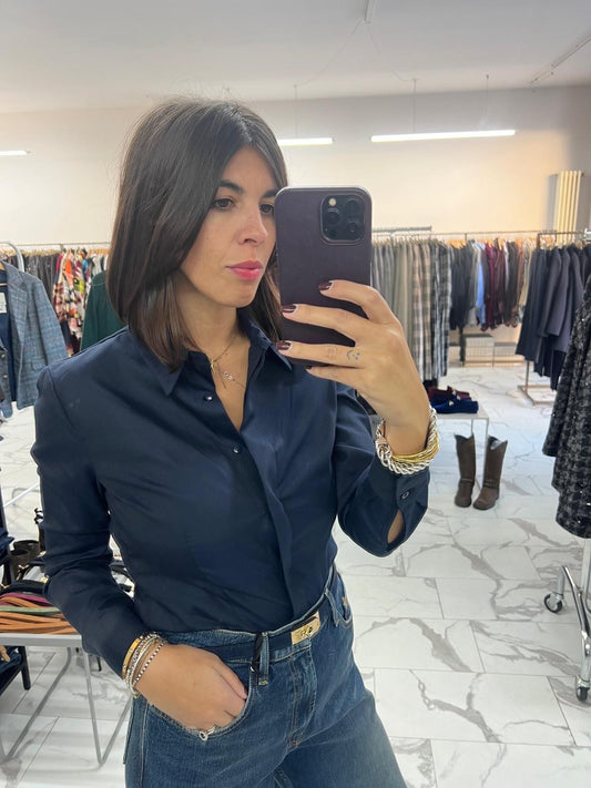 CAMICIA OXFORD SLIM BLU