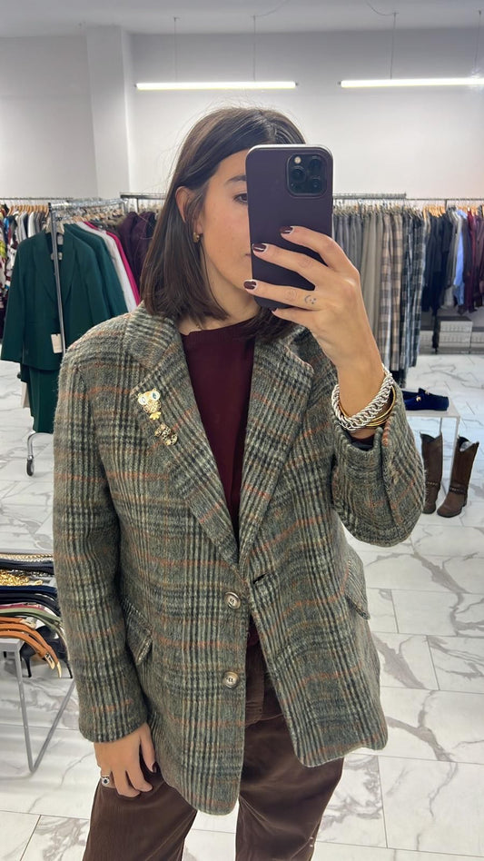 CAPPOTTINO OVER TARTAN MILITARE