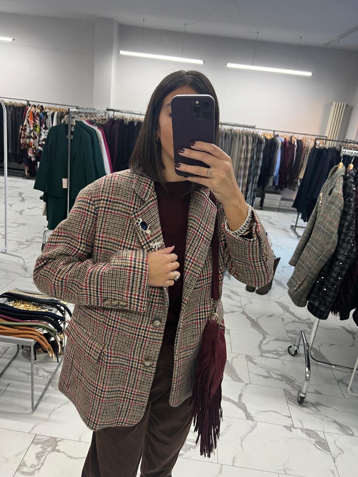 CAPPOTTINO OVER TARTAN BEIGE
