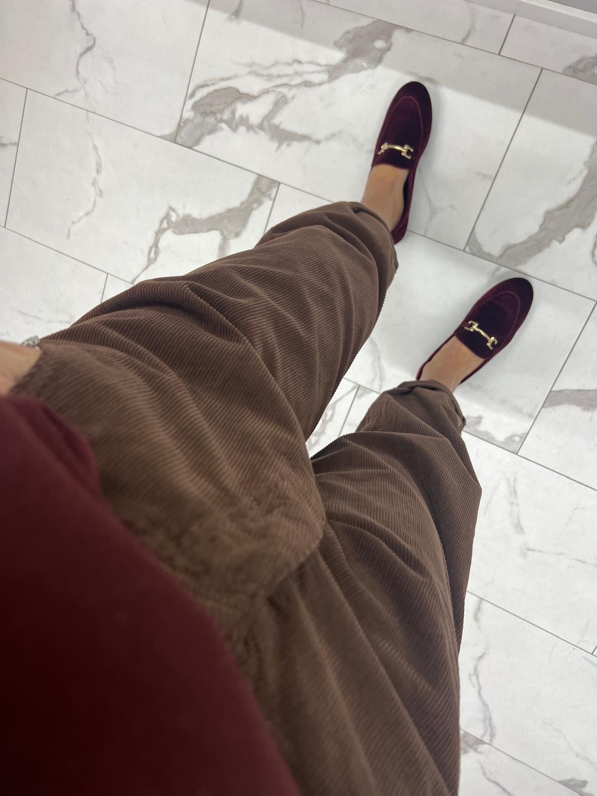 PANTALONE VELLUTO A COSTE CIOCCOLATO