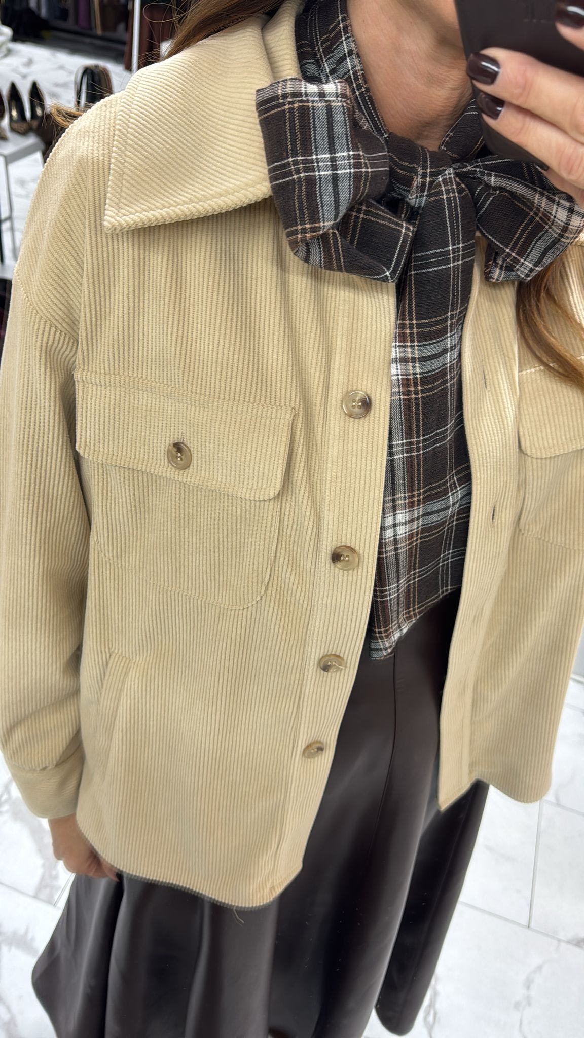 CAMICIA VELLUTO COSTA SABBIA