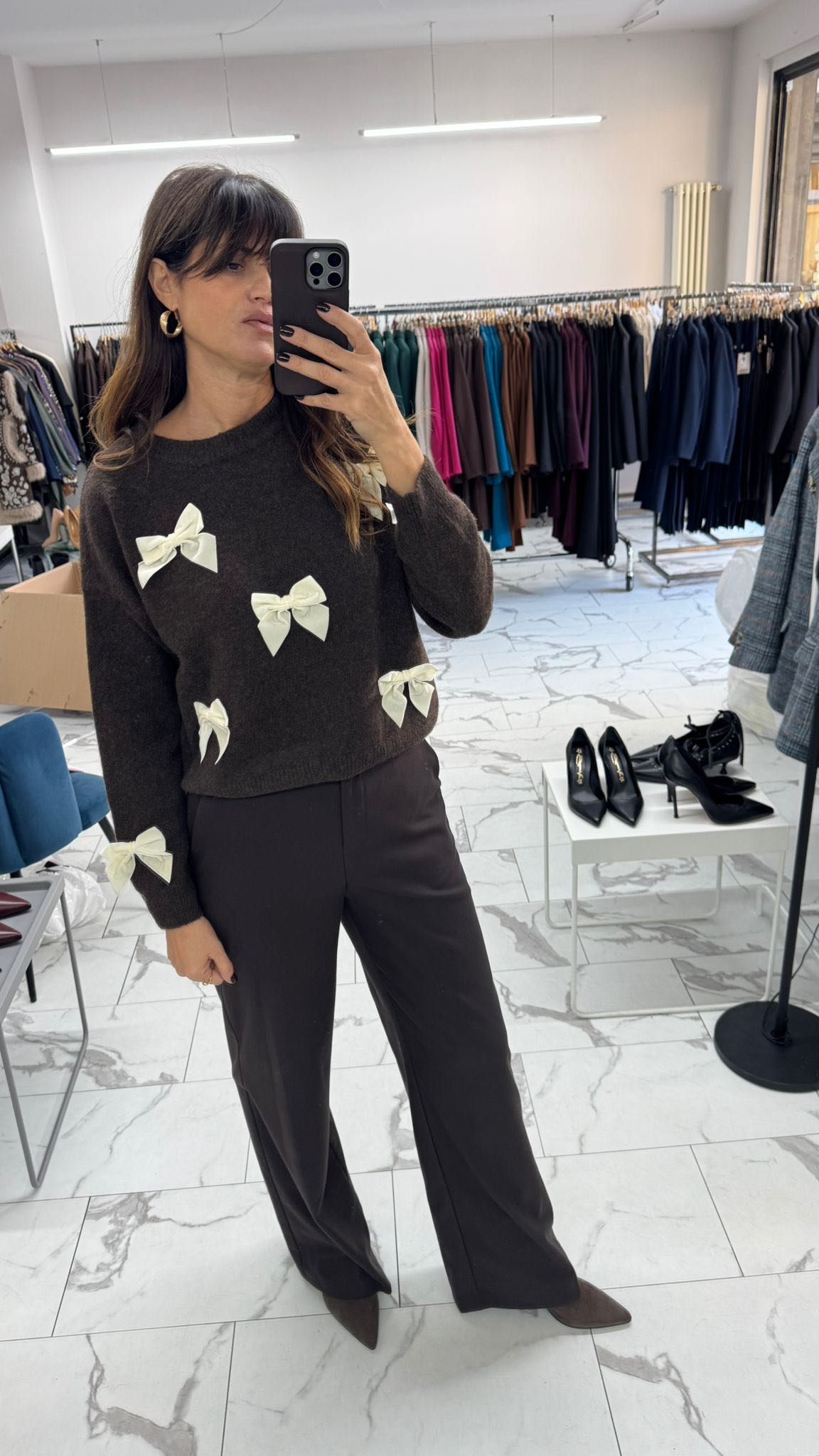 PANTALONE FLANELLA MORO