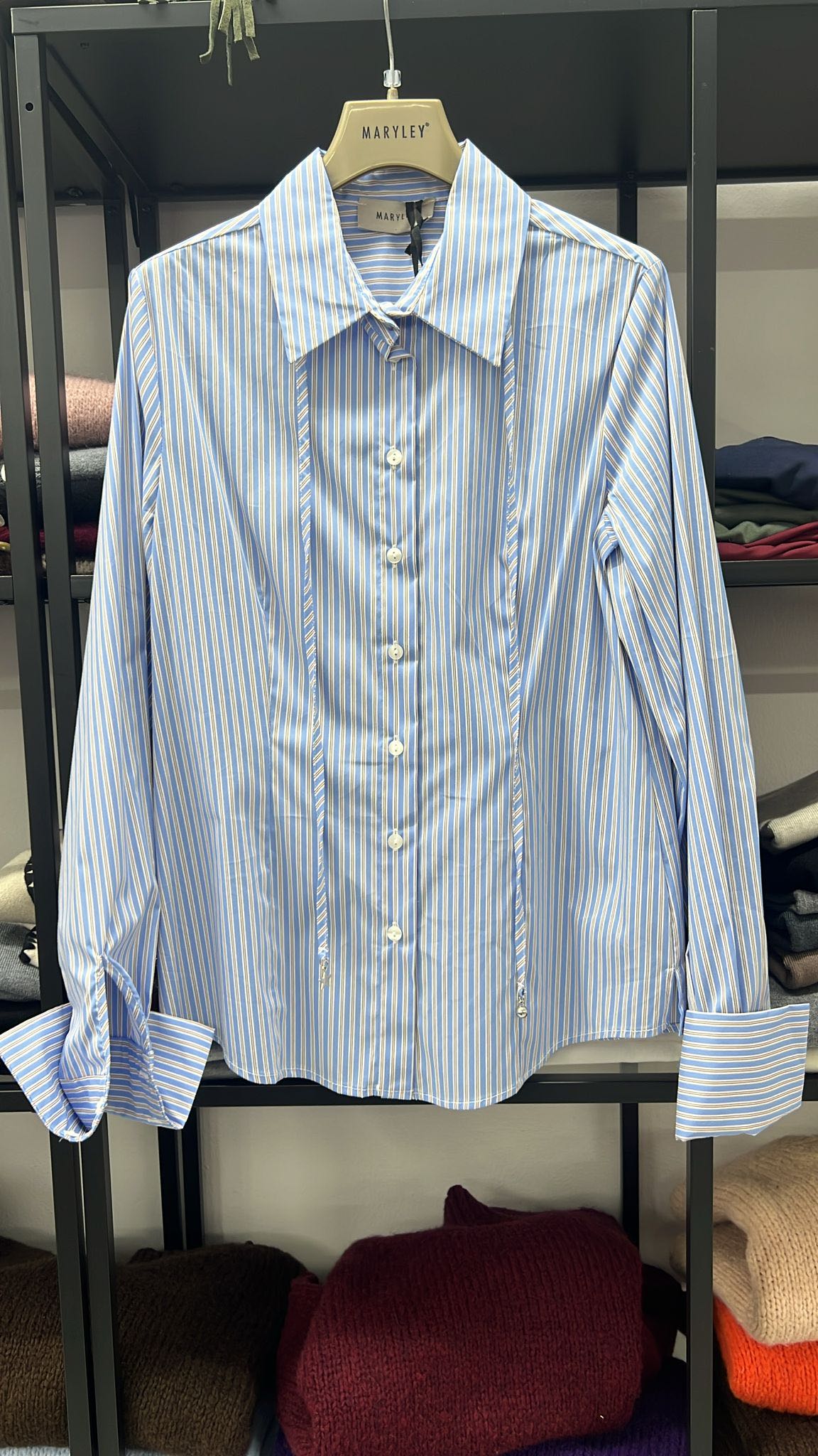 CAMICIA BASTONCINO AZZURRA