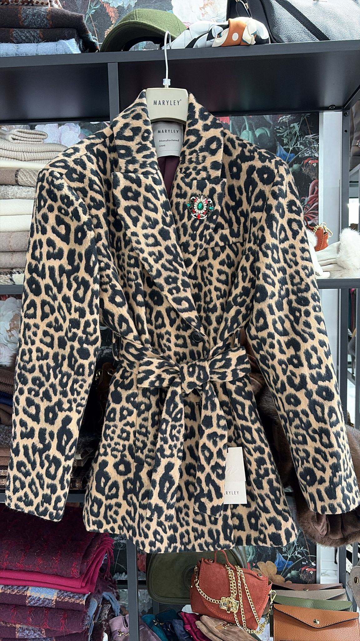 CAPPOTTINO MACULATO CON CINTURA