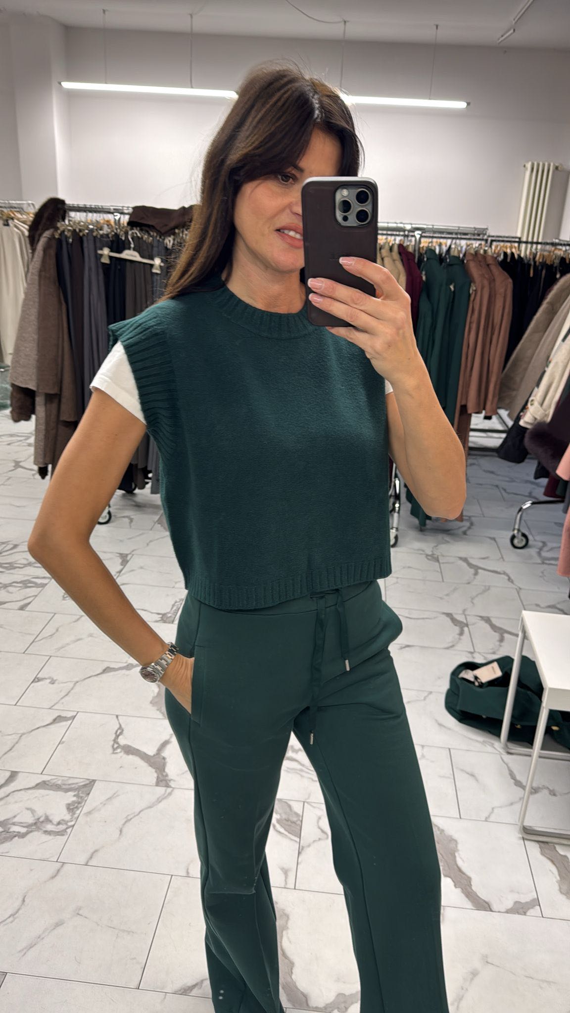 GILET OVETTO VERDE BOTTIGLIA