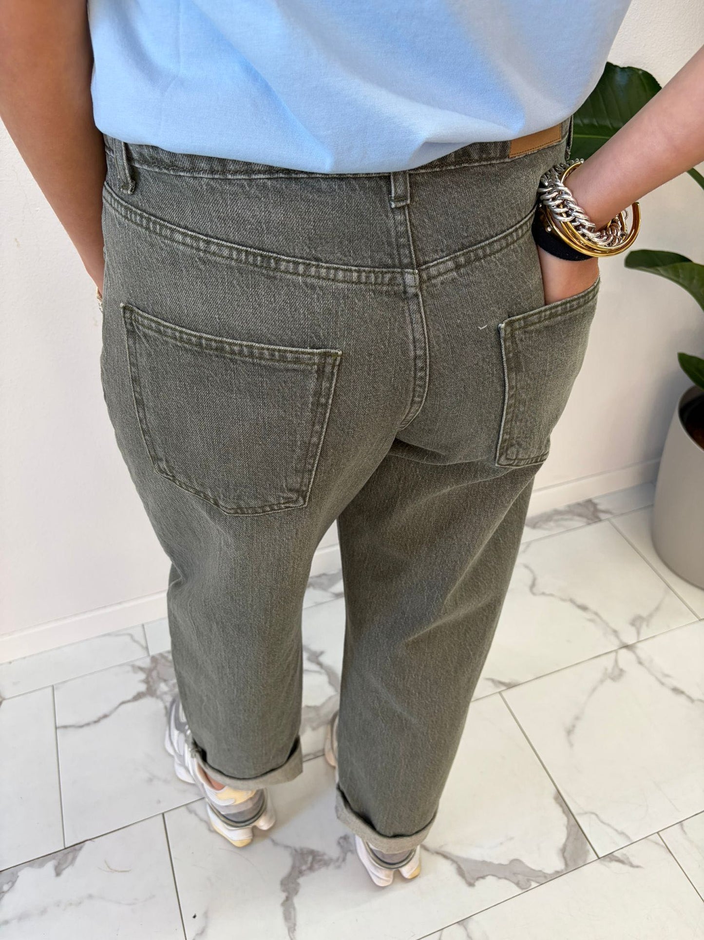 JEANS BALOON SLAVATO OLIVA