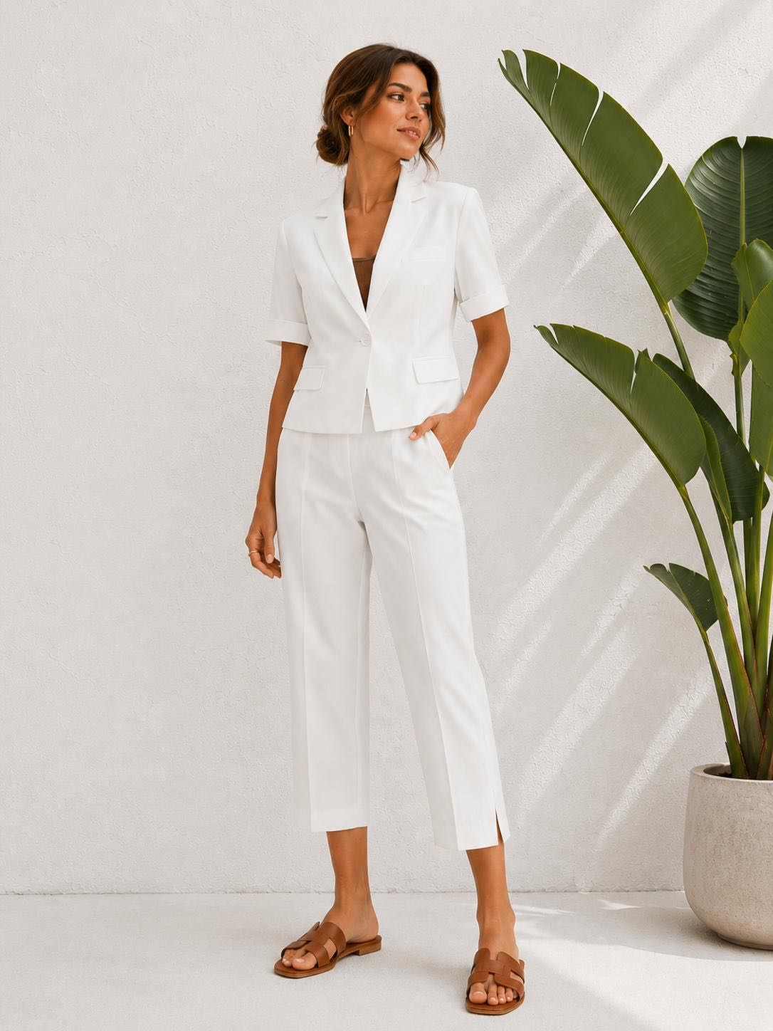 PANTALONE CAPRI EVA BIANCO