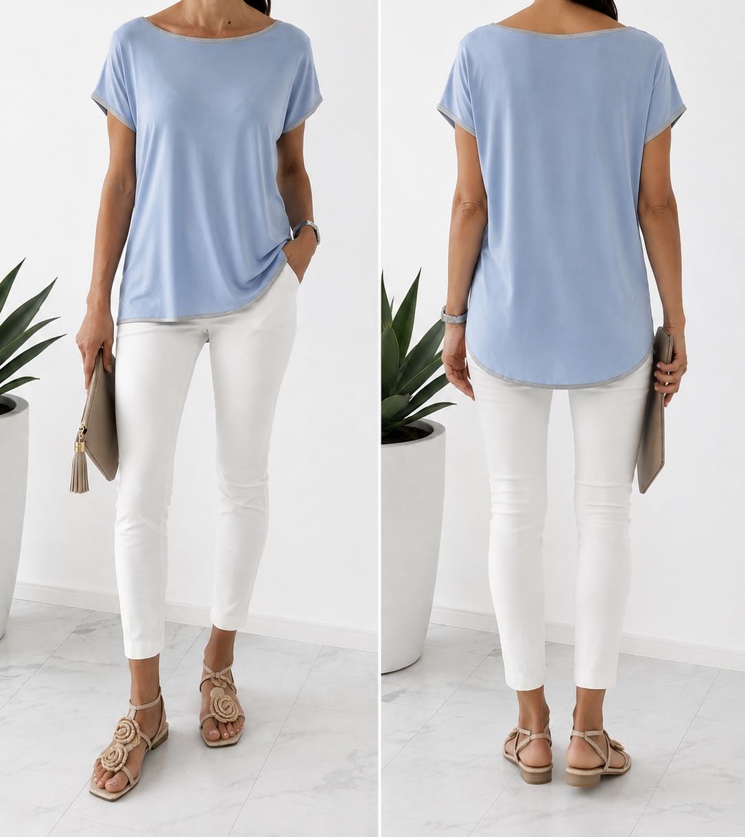 MAGLIA OVER SMILE AZZURRA