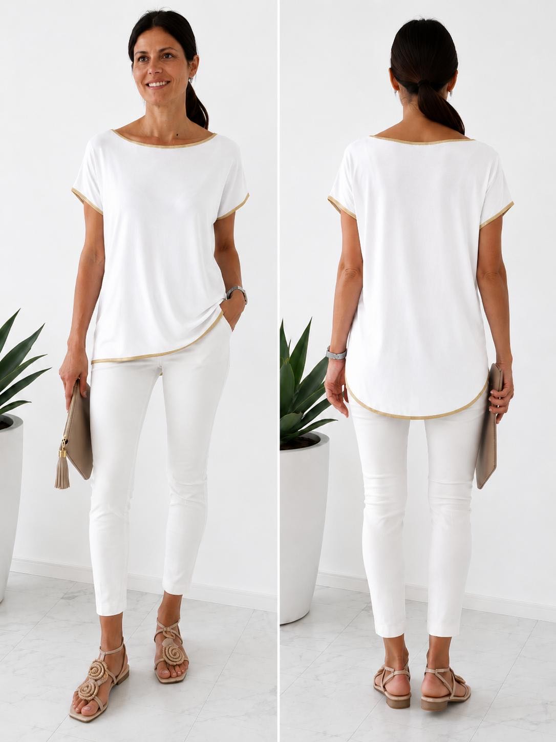 MAGLIA OVER SMILE BIANCA