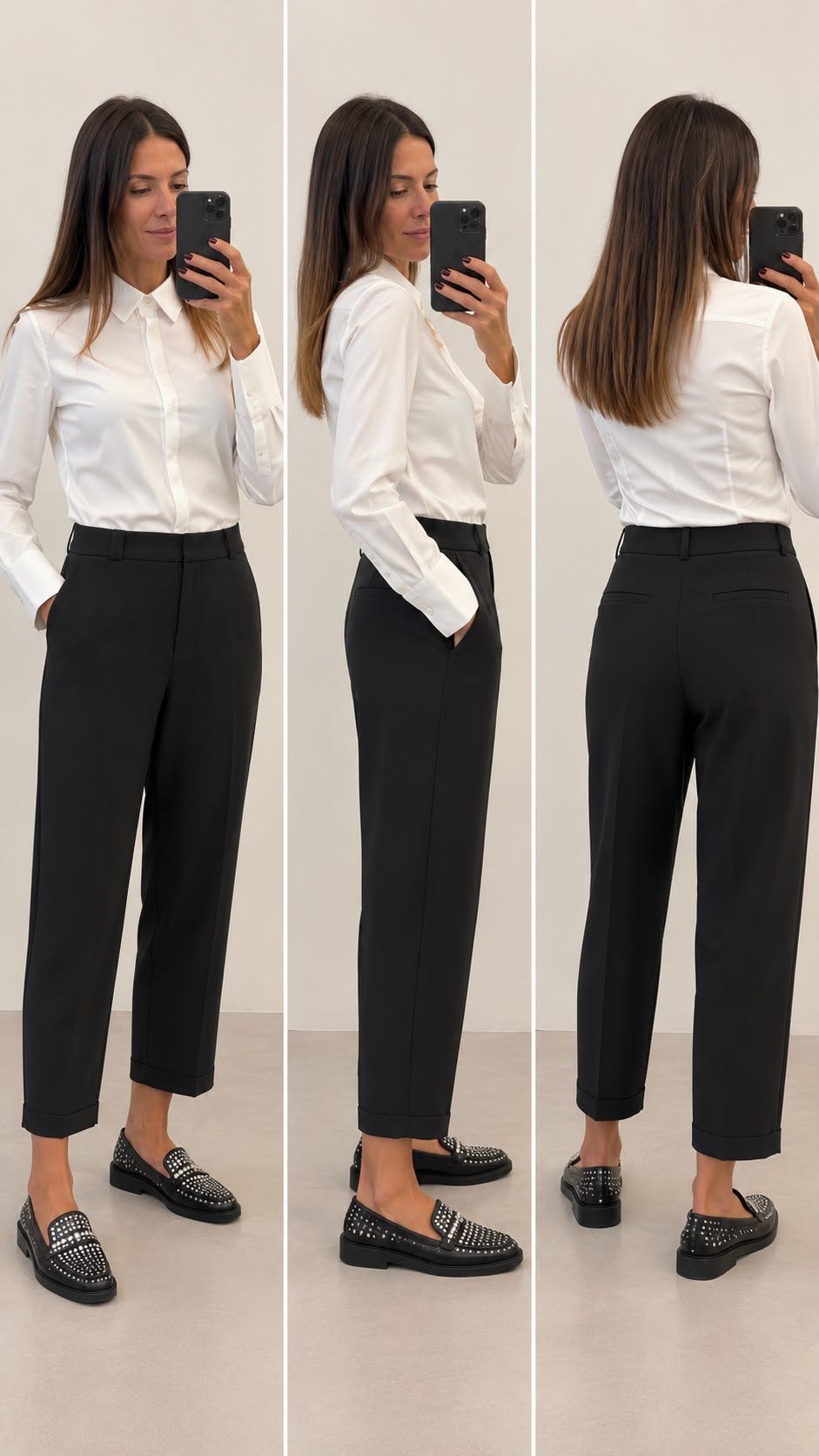PANTALONE CARROT NERO