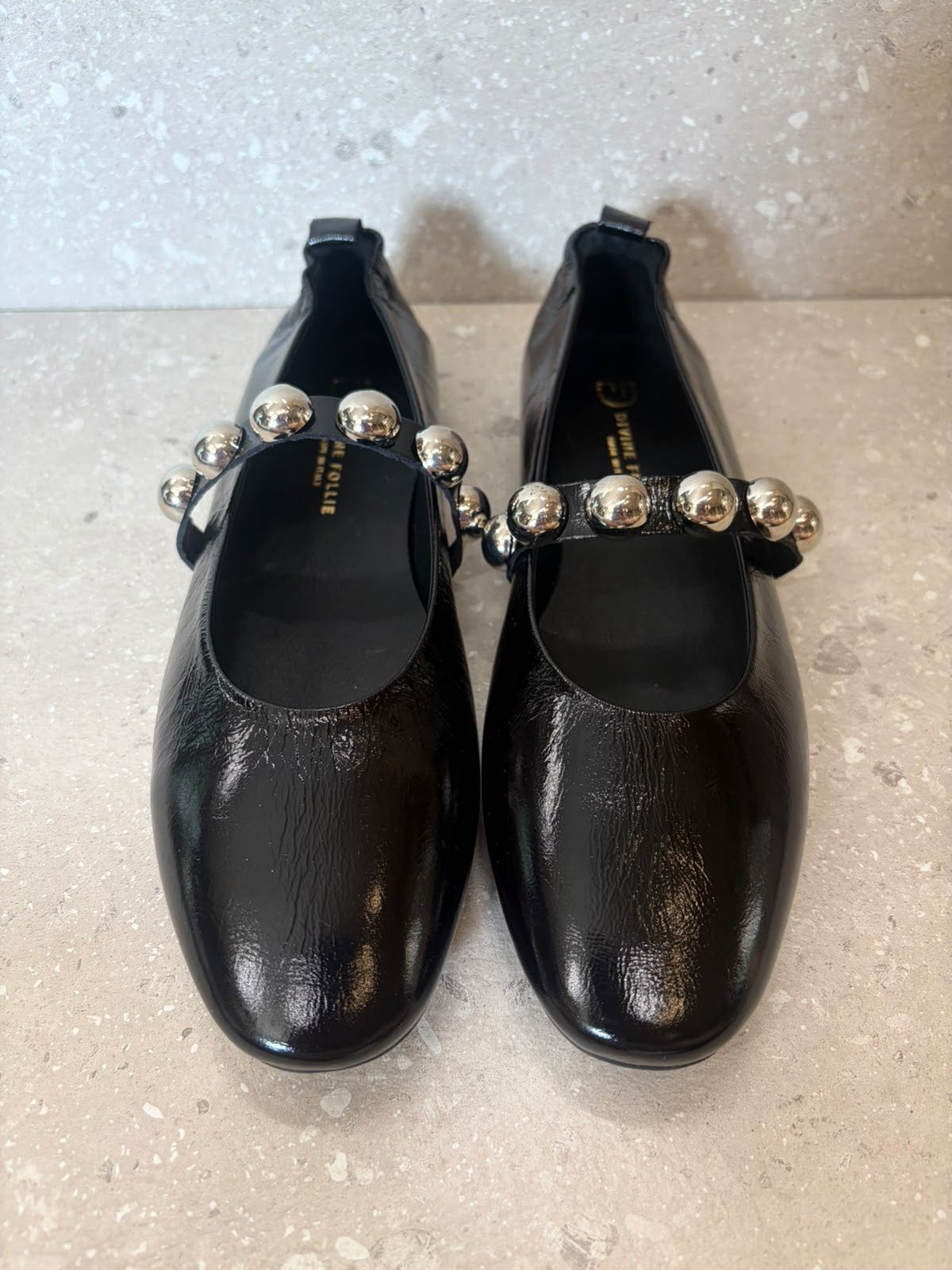 BALLERINA SFERE ARGENTO NERA
