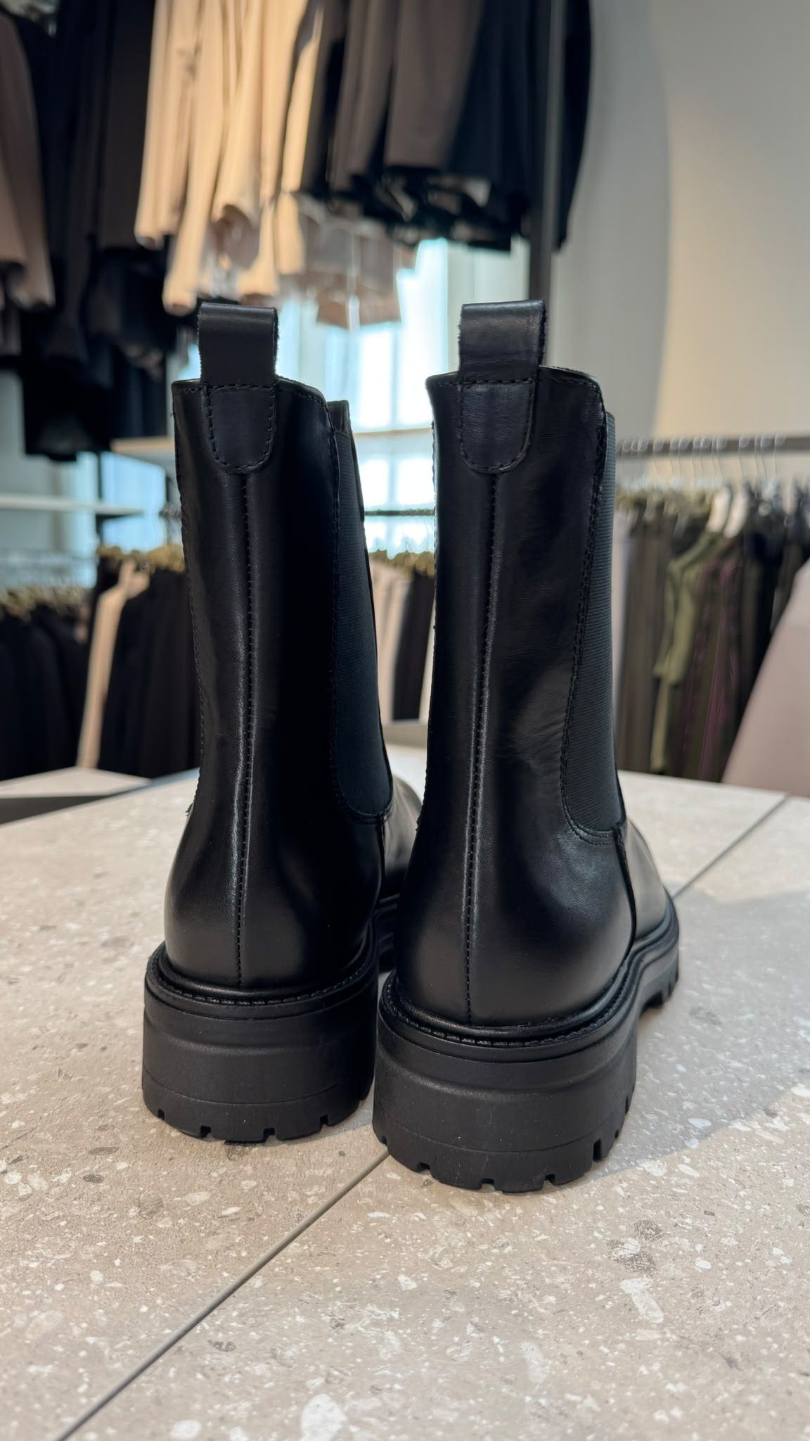 COMBAT BOOT PELLE NERO