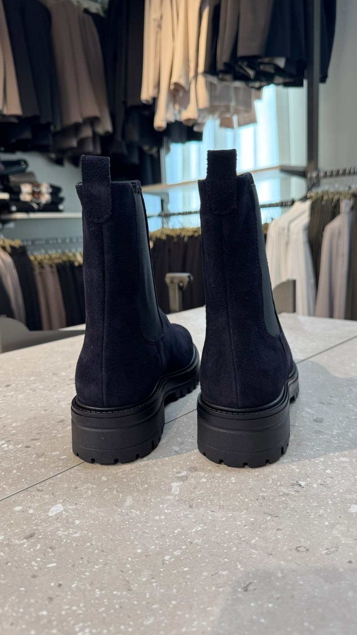 COMBAT BOOT CAMOSCIO BLU