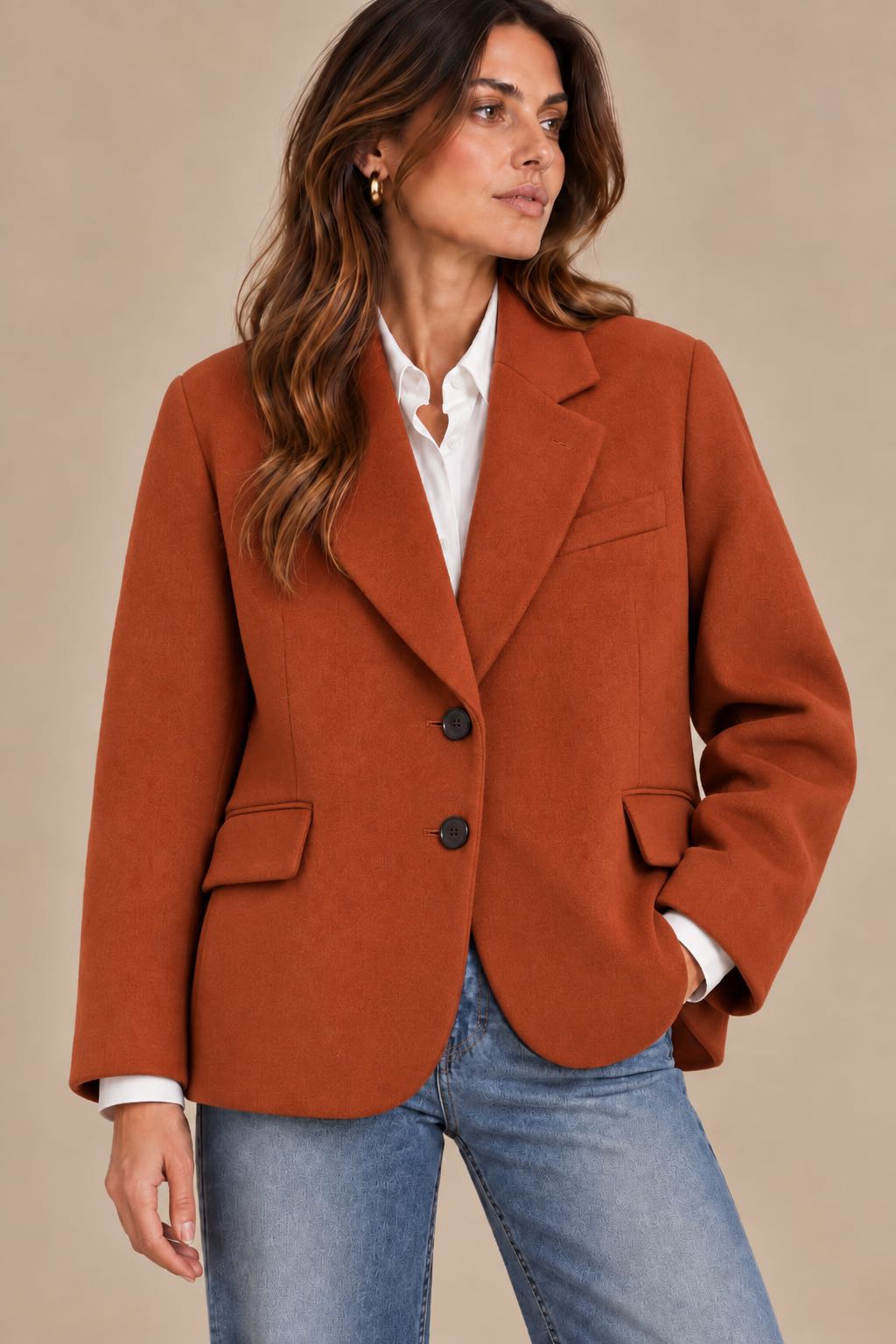 CAPPOTTO CORTO OUTDOOR HAND MADE ARANCIO COCCIO