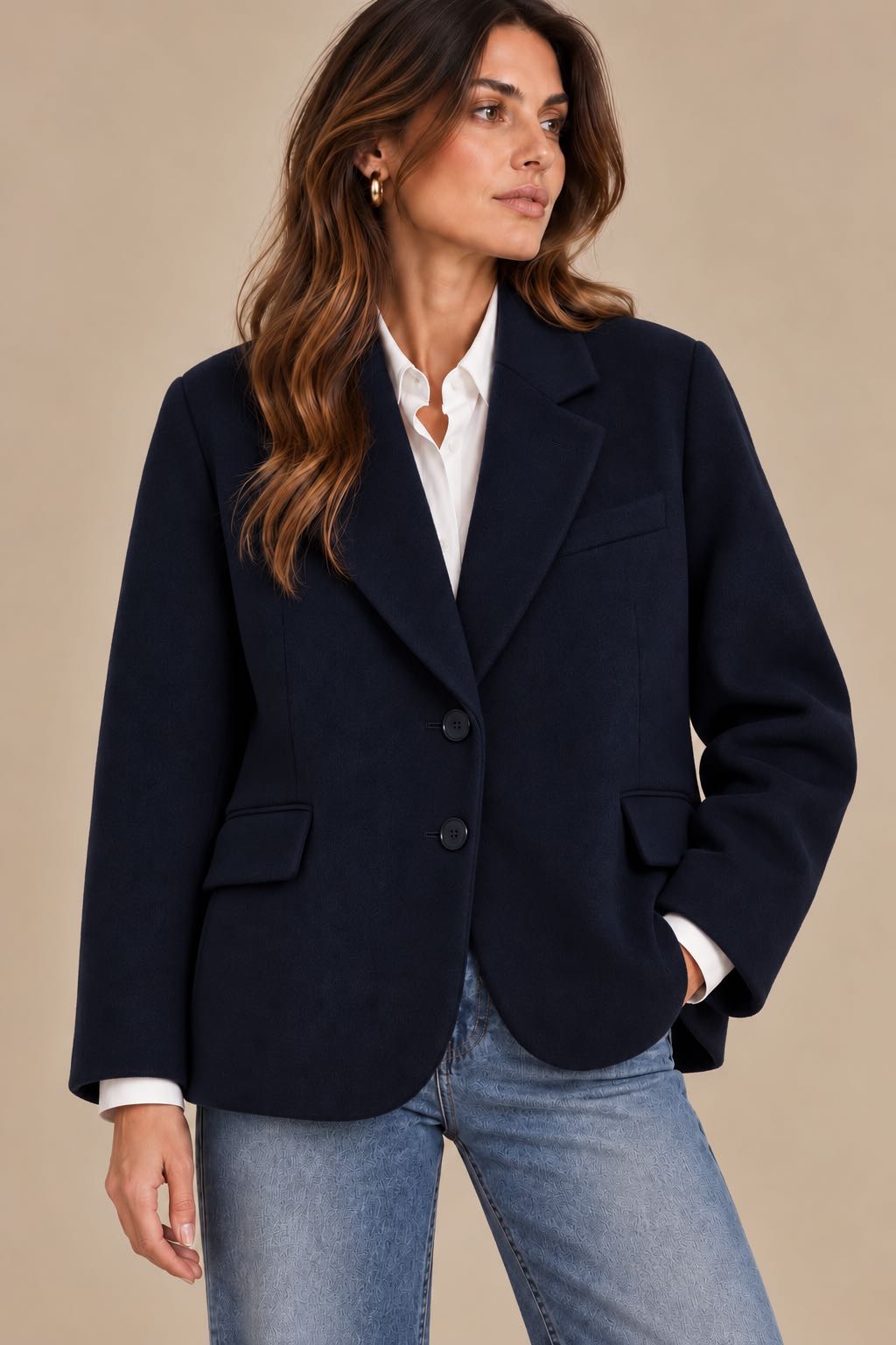CAPPOTTO CORTO OUTDOOR HAND MADE BLU