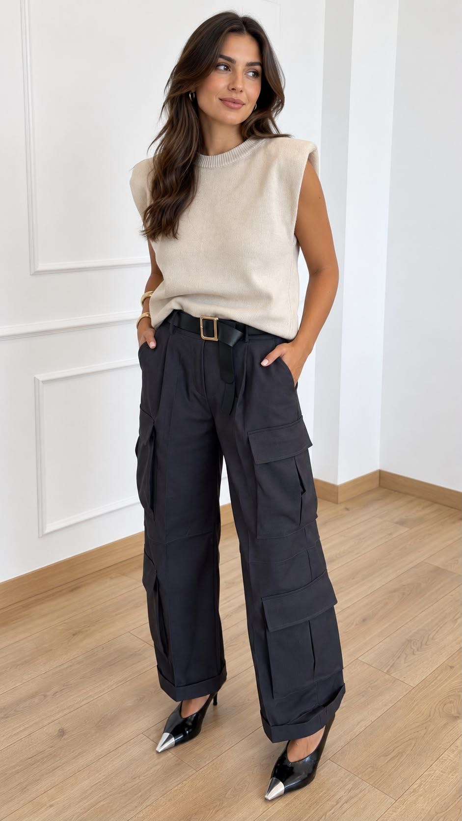 PANTALONE CARGO ANTRACITE