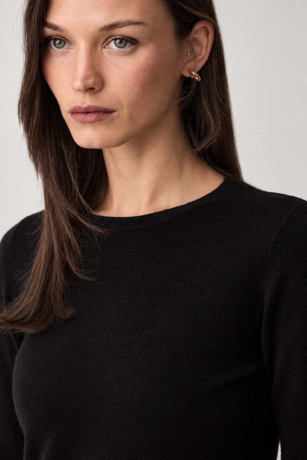 MAGLIONCINO BASIC GIROCOLLO NERO