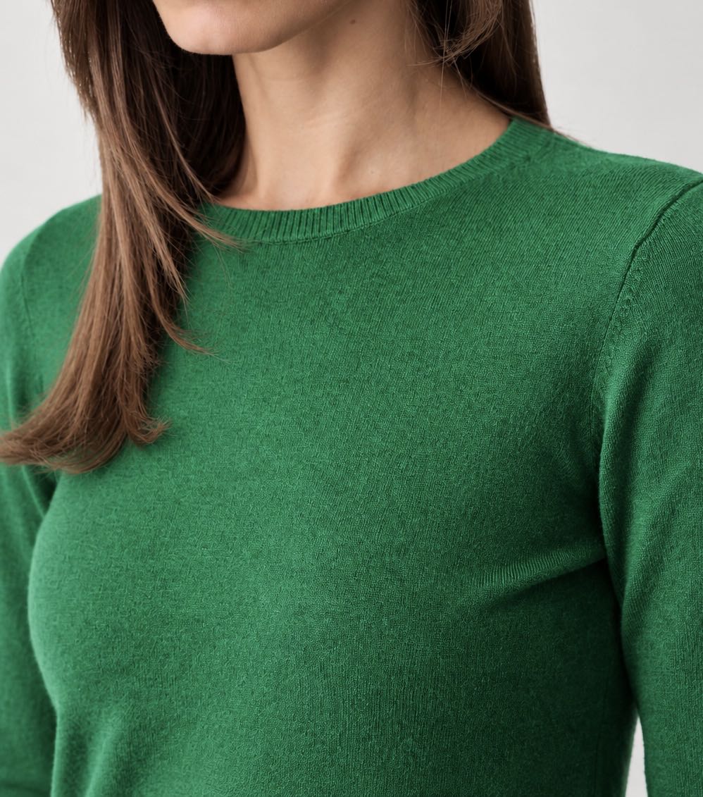 MAGLIONCINO BASIC GIROCOLLO VERDE