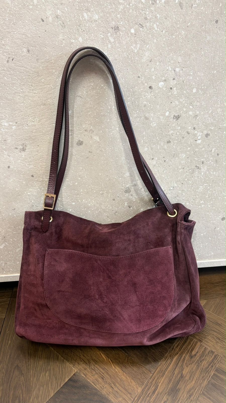 BORSA CLARISSA VERA PELLE BORDEAUX
