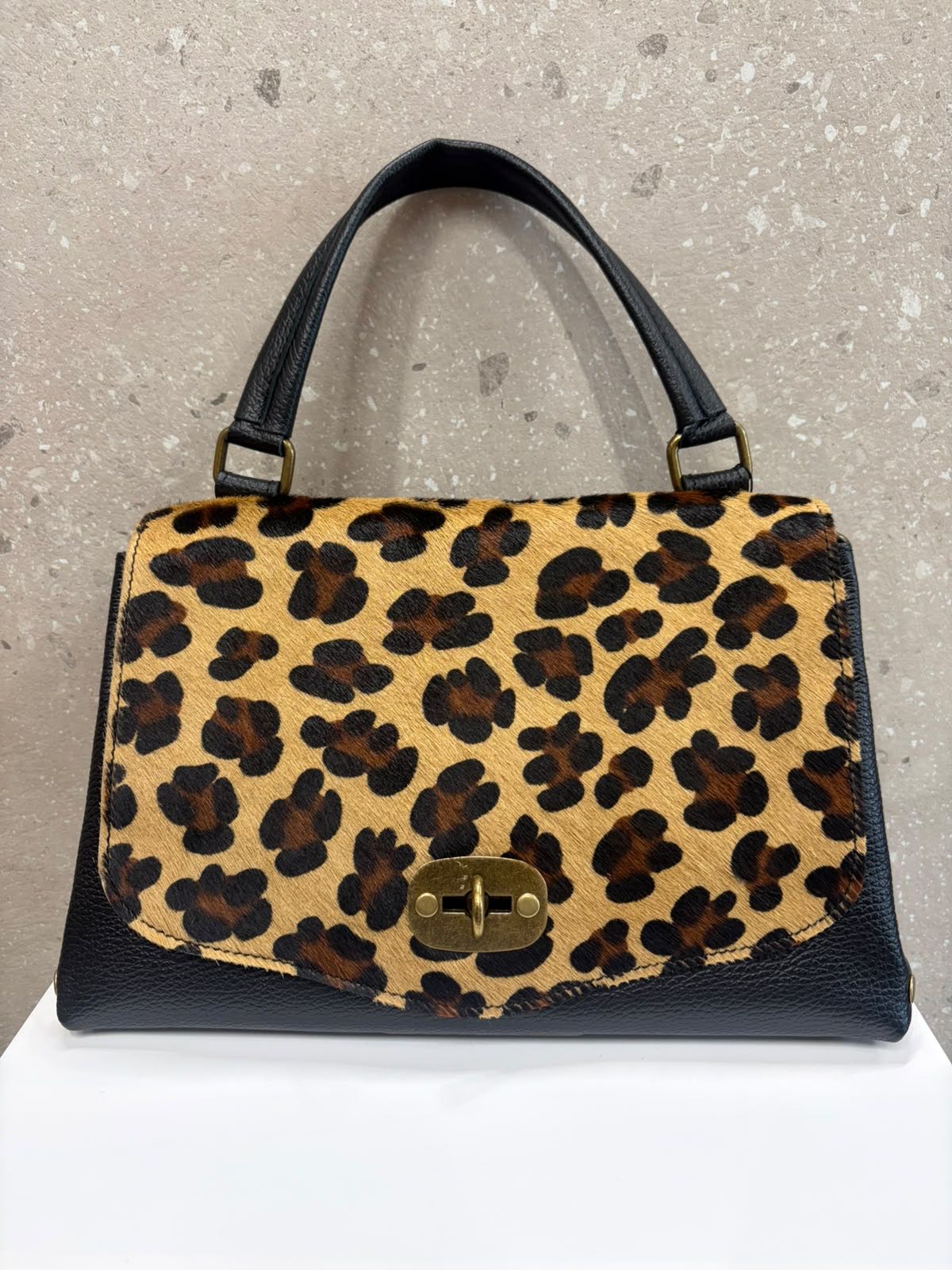BORSA VERA PELLE MACULATA KIA