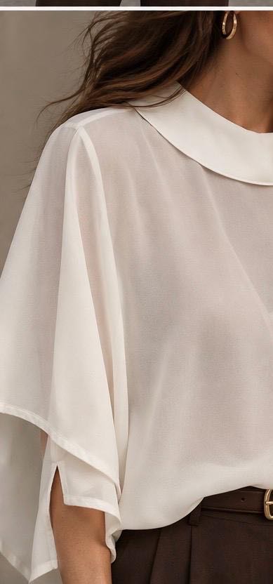 BLUSA MANICA 3/4 CON FIOCCO BURRO