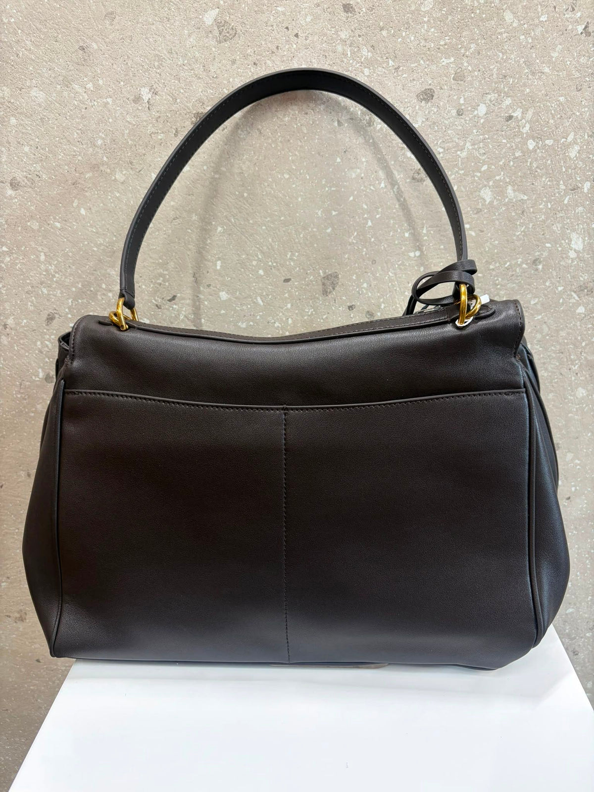 BORSA CELESTE VERA PELLE MORO