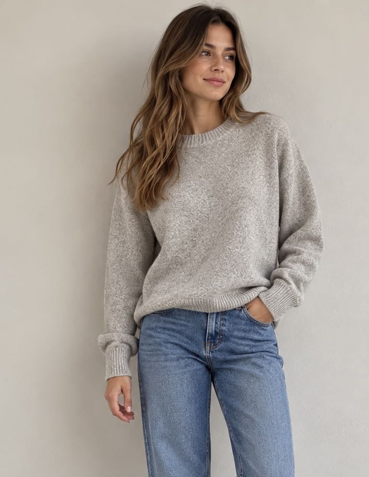 MAGLIONE GIROCOLLO URBAN ACTIVE BEIGE MELANGE