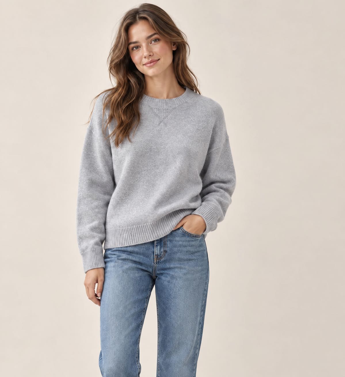 MAGLIONE GIROCOLLO URBAN ACTIVE GRIGIO MELANGE