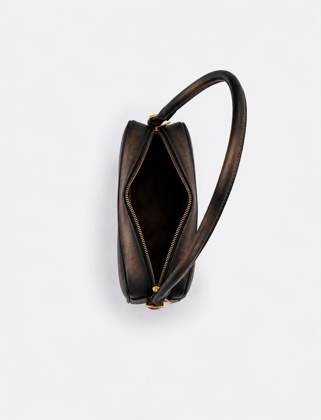 BORSA TRUNK VINTAGE MARRONE/NERO