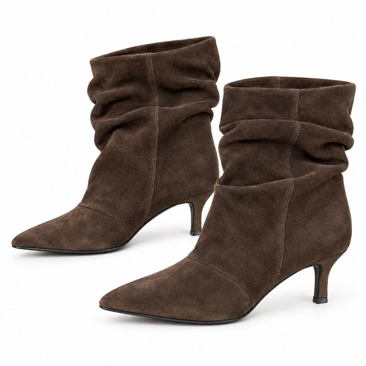 STIVALETTO CAMOSCIO MARRONE
