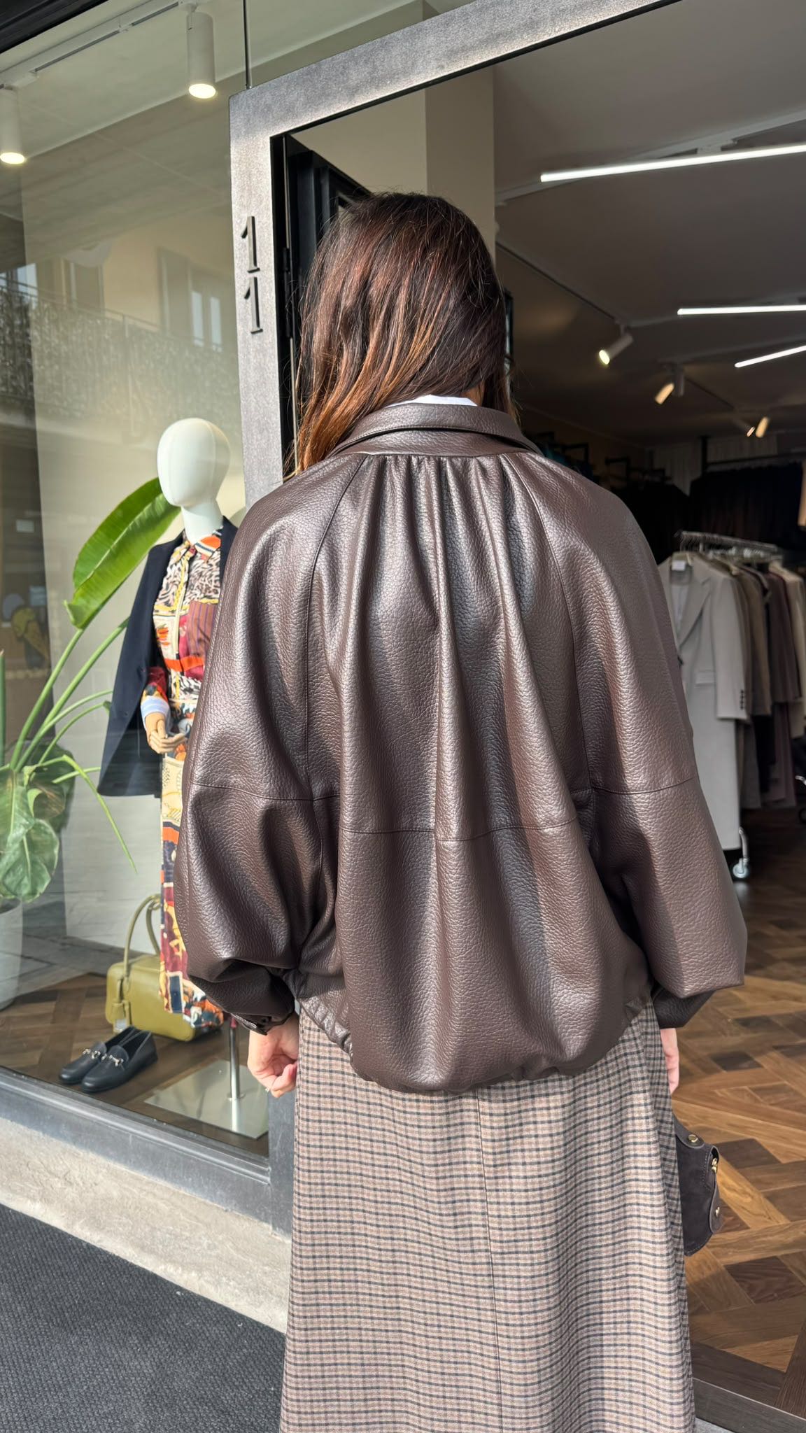 GIUBBINO ECOPELLE BOMBER CON COULISSE
