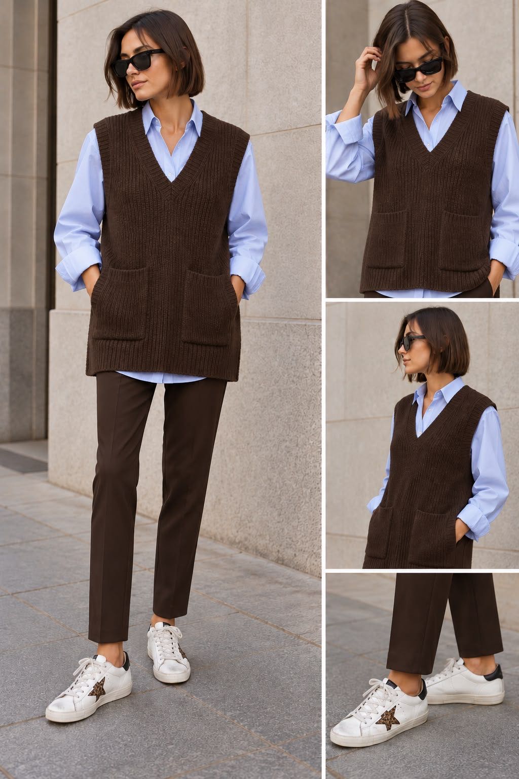 MAXI GILET CIOCCOLATO